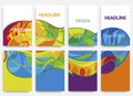 Rio 2016 Olympics brochures with abstract background