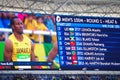 Rio2016 Olympics screen with Yohan Blake