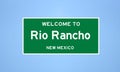 Rio Rancho, New Mexico city limit sign. Town sign from the USA.