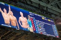 Rio2016 results of heat 2 men's 4X100 freestyle relay Royalty Free Stock Photo