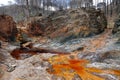 Rio Tinto red and  orange coloured river near Nerva in Spain Royalty Free Stock Photo