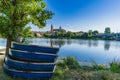 Rio Tormes and Cathedral of the city of Salamanca in Spain. Royalty Free Stock Photo