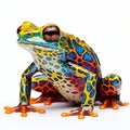 Riobamba marsupial frog on white Made With Generative AI illustration