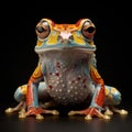 Riobamba marsupial frog on white Made With Generative AI illustration