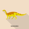 Riojasaurus icon, flat style