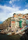 Riomaggiore of Cinque Terre,Italy Royalty Free Stock Photo