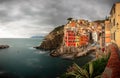 Riomaggiore, Cinque Terre, Italy at Dusk Royalty Free Stock Photo