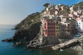 Riomaggiore of Cinque Terre, Italy - Traditional fishing village in La Spezia, situate in coastline of Liguria of Italy