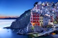 Riomaggiore in the evening, Italy