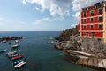 Riomaggiore view, gulf of 5 Terre c