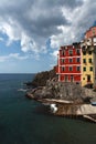 Riomaggiore view, gulf of 5 Terre d