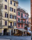 Picturesque buildings in downtown of Riommagiore, Cinque Terre