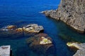 The Ligurian Coast near Riomaggiore, Cinque Terre Royalty Free Stock Photo