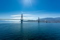 Rion - Antirion bridge in Greece Royalty Free Stock Photo