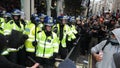 Riot in Central London during Austerity Protest Royalty Free Stock Photo