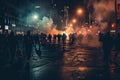 Riot civil unrest protest. Generate Ai