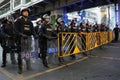 Riot Control Police at a Protest in Bangkok Royalty Free Stock Photo