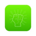 Riot icon green vector