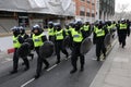 Riot Police Advance through Central London Royalty Free Stock Photo