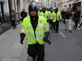 Riot Police at an Anti-Cuts Protest in London Royalty Free Stock Photo