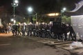 Riot police armed to firing rubber bullet for attack arrest protesters
