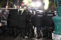 Riot police armed to firing rubber bullet for attack arrest protesters