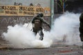 Riot Police in Chile Royalty Free Stock Photo