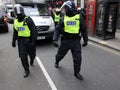 Riot Police at a Protest in London Royalty Free Stock Photo