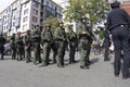 Riot police ready to march on to protesters