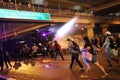 Riot police used High-pressure water cannon fire protester during rally protest Royalty Free Stock Photo