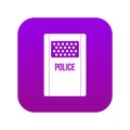 Riot shield icon digital purple