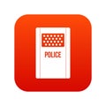 Riot shield icon digital red