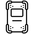 Riot shield icon, Protest related vector