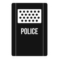 Riot shield icon, simple style