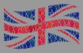 Riot Waving Great Britain Flag - Collage with Fist Elements