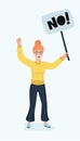 Riot of woman icon. Cartoon illustration of riot of woman vector icon for web