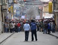 Rioting in La Paz, Bolivia Royalty Free Stock Photo