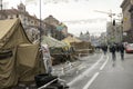 Riots in the Khreschatyk Street in Kiev Royalty Free Stock Photo