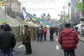 Riots in the Khreschatyk Street in Kiev Royalty Free Stock Photo