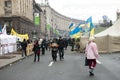 Riots in the Khreschatyk Street in Kiev Royalty Free Stock Photo