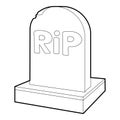 Rip icon, outline style Royalty Free Stock Photo