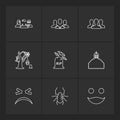 rip , spider ,groups , halloween , rip , graveyard , horror , eps icons set vector