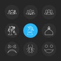 rip , spider ,groups , halloween , rip , graveyard , horror , eps icons set vector Royalty Free Stock Photo