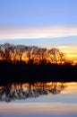 Riparian Sunset Royalty Free Stock Photo