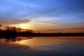 Riparian Sunset Royalty Free Stock Photo