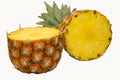 Ripe ananas white background Royalty Free Stock Photo