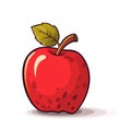 Ripe apple fruit illustration. Healthy food design