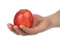 Ripe apple in a hand