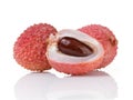 Ripe asian lychee fruits Royalty Free Stock Photo