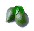 Ripe avocado isolated on white.